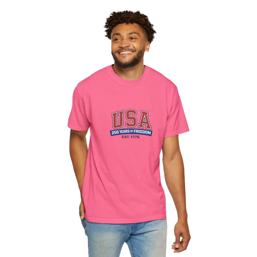 USA 250 Years of Freedom T-Shirt | Unisex | 100% Cotton | American Pride Spirit