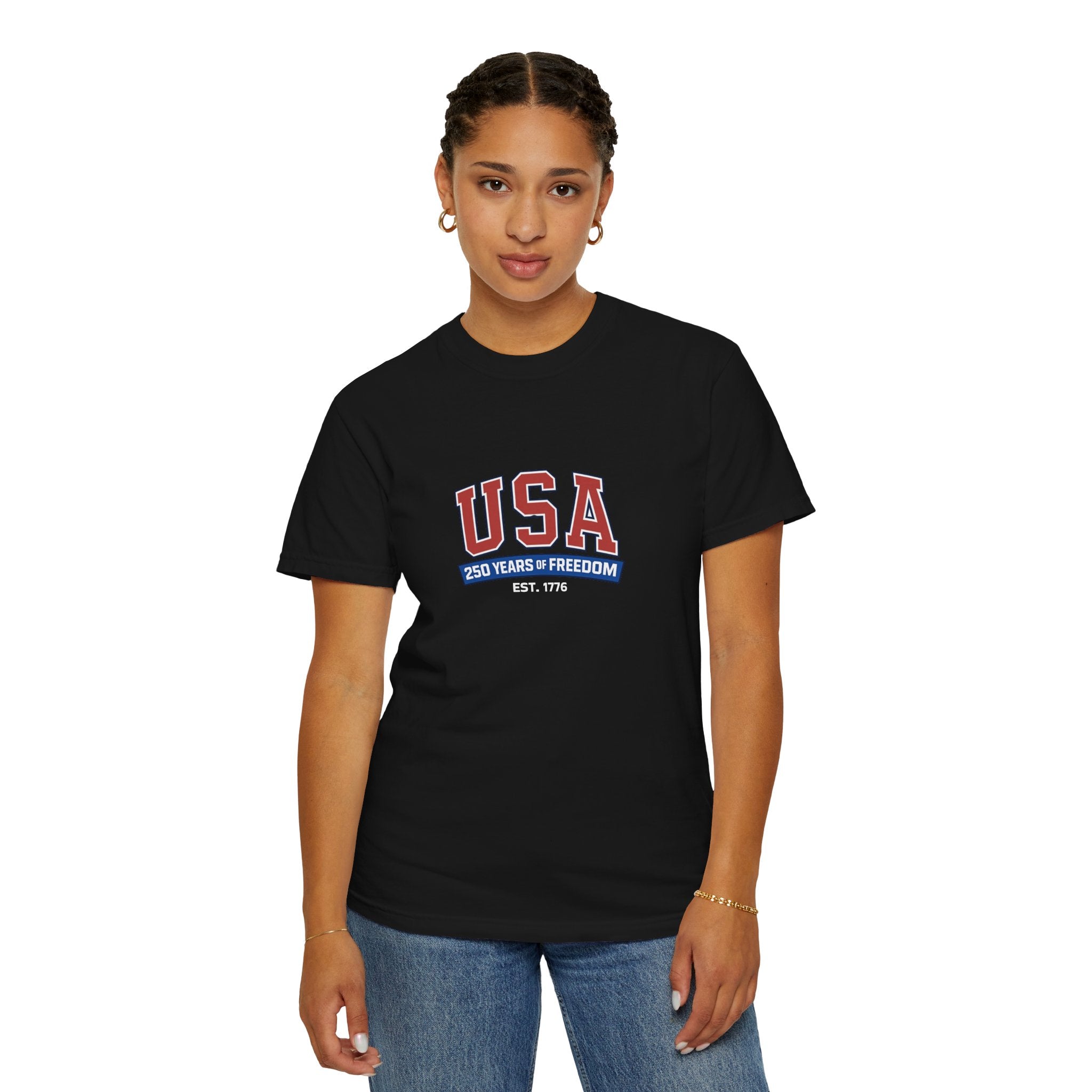 USA 250 Years of Freedom T-Shirt | Unisex | 100% Cotton | American Pride Spirit