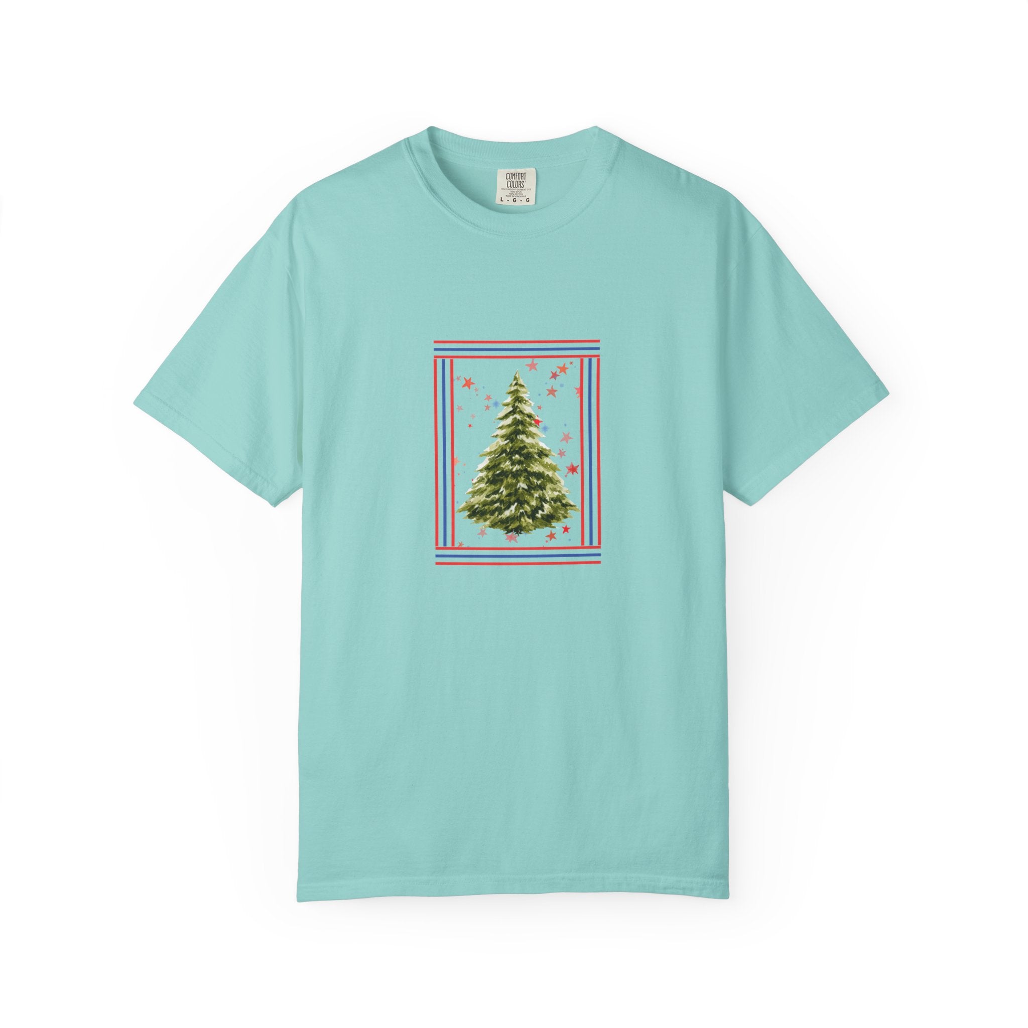 Christmas Tree Graphic T-Shirt | Unisex | 100% Cotton | American Pride Spirit