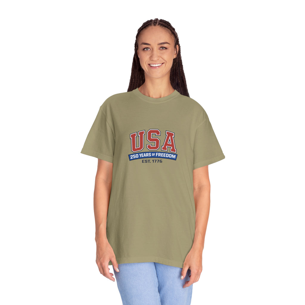 USA 250 Years of Freedom T-Shirt | Unisex | 100% Cotton | American Pride Spirit
