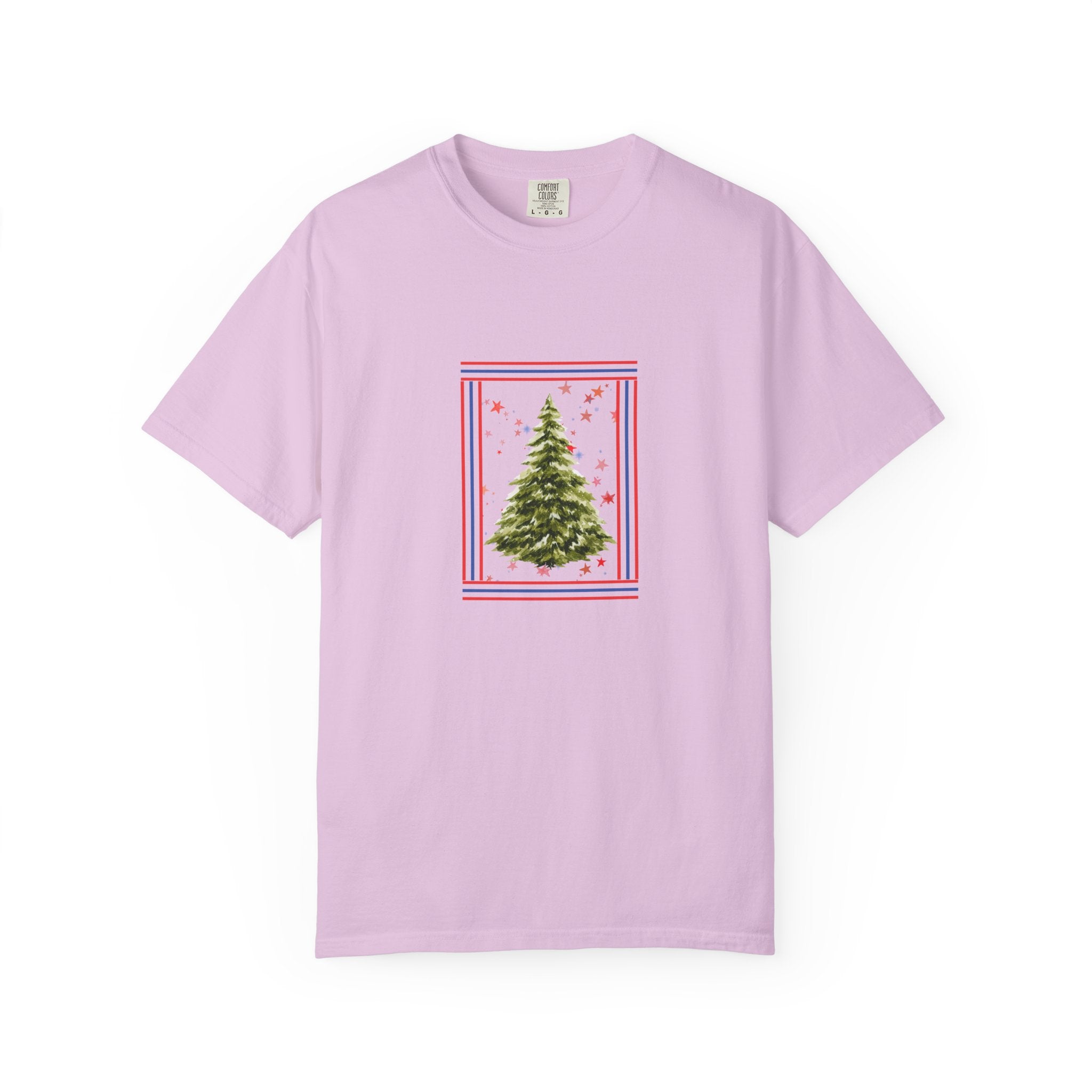 Christmas Tree Graphic T-Shirt | Unisex | 100% Cotton | American Pride Spirit