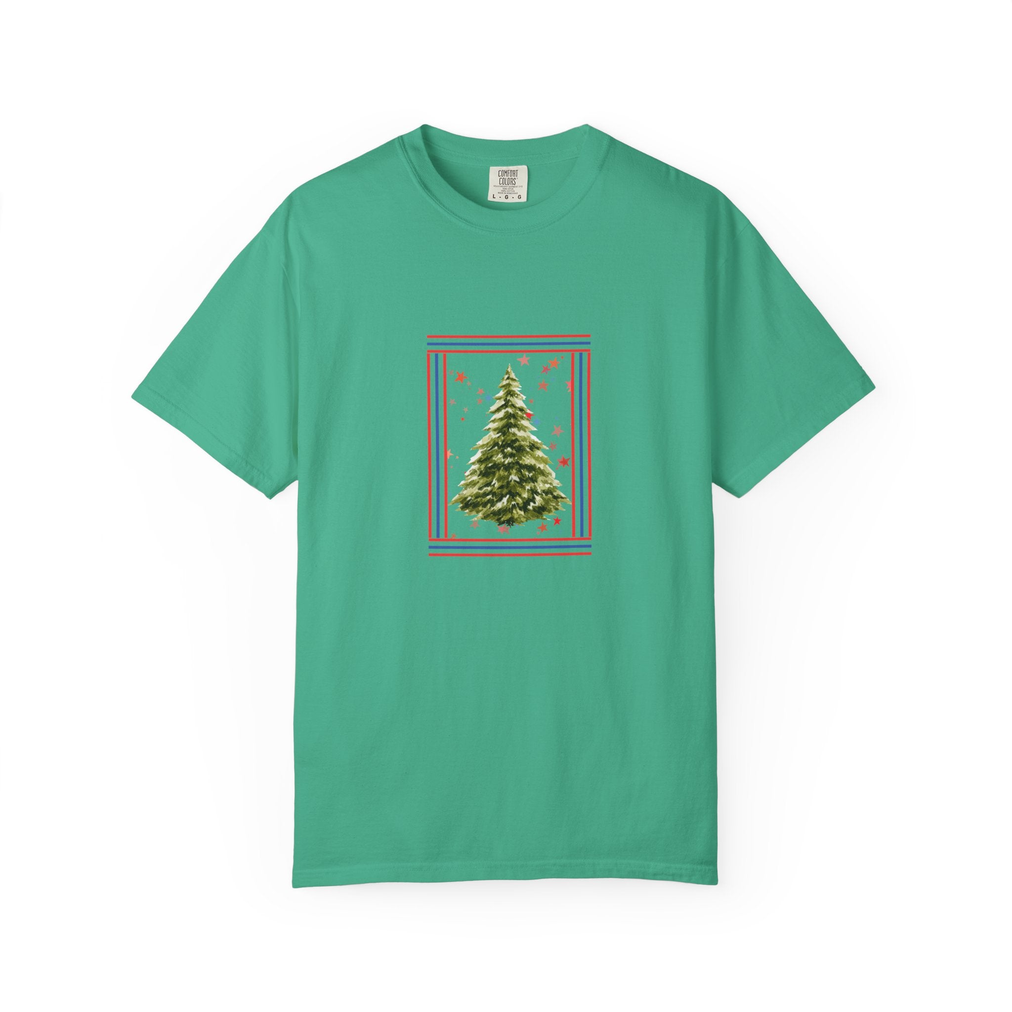 Christmas Tree Graphic T-Shirt | Unisex | 100% Cotton | American Pride Spirit