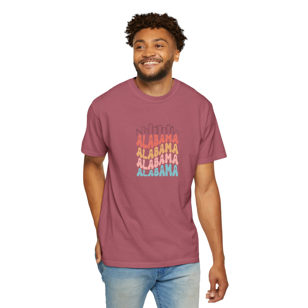Alabama Designer Skyline T-Shirt | Unisex  | 100% Cotton | American Pride Spirit