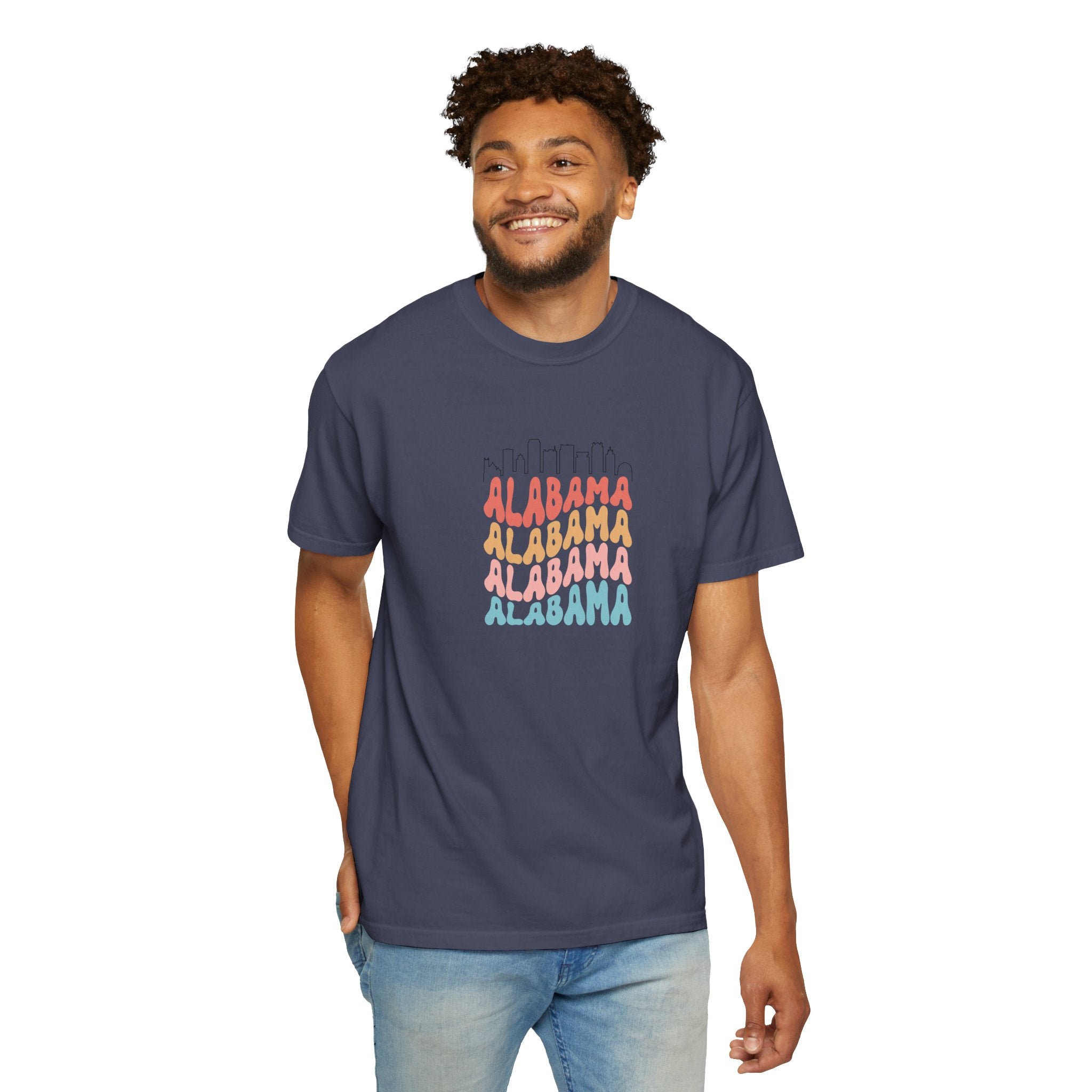 Alabama Designer Skyline T-Shirt | Unisex  | 100% Cotton | American Pride Spirit