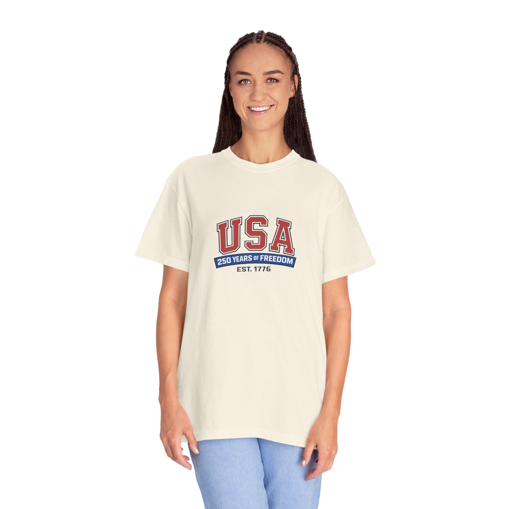 USA 250 Years of Freedom T-Shirt | Unisex | 100% Cotton | American Pride Spirit