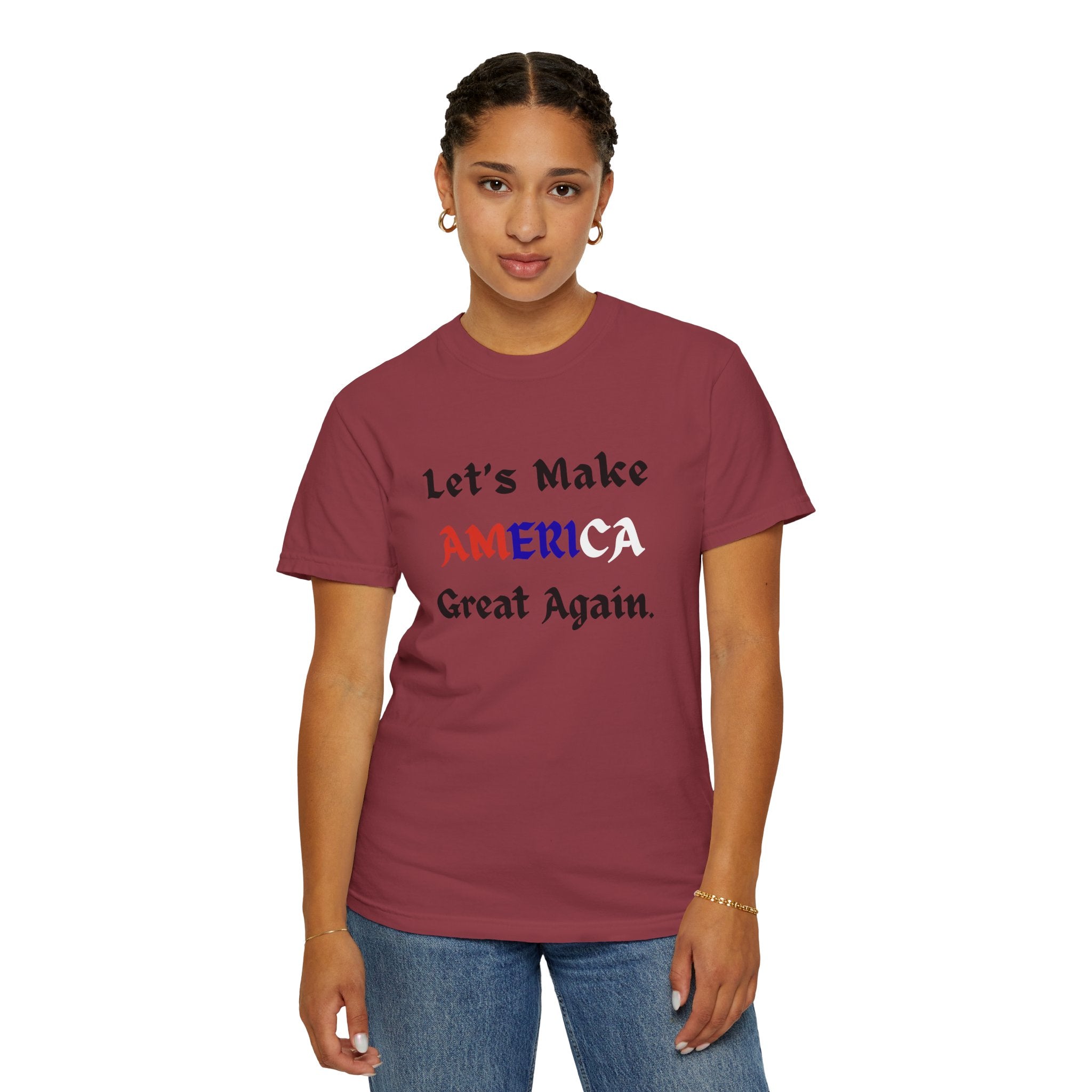 Patriotic American Flag Color T-Shirt | Unisex | 100% Cotton | American Pride Spirit