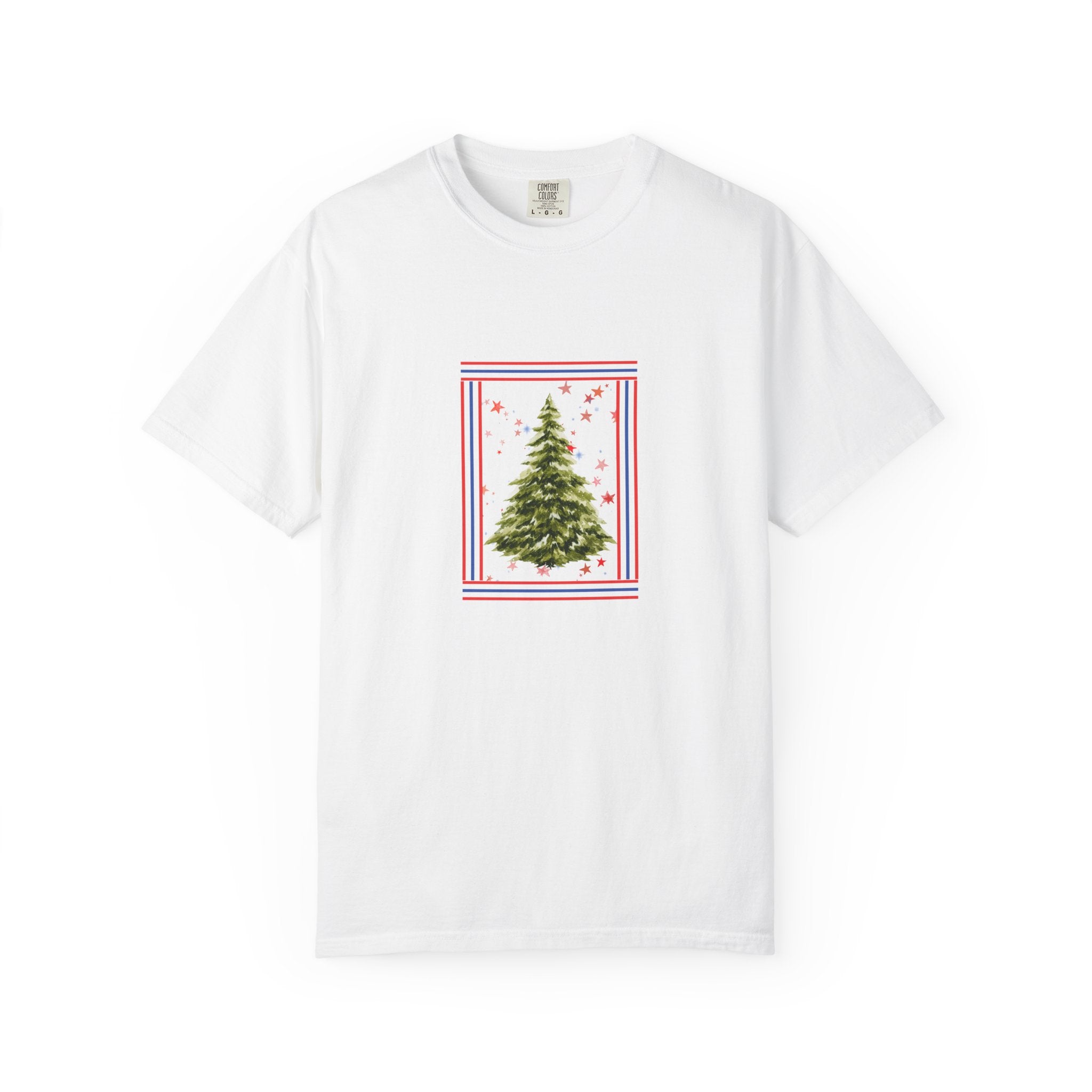 Christmas Tree Graphic T-Shirt | Unisex | 100% Cotton | American Pride Spirit