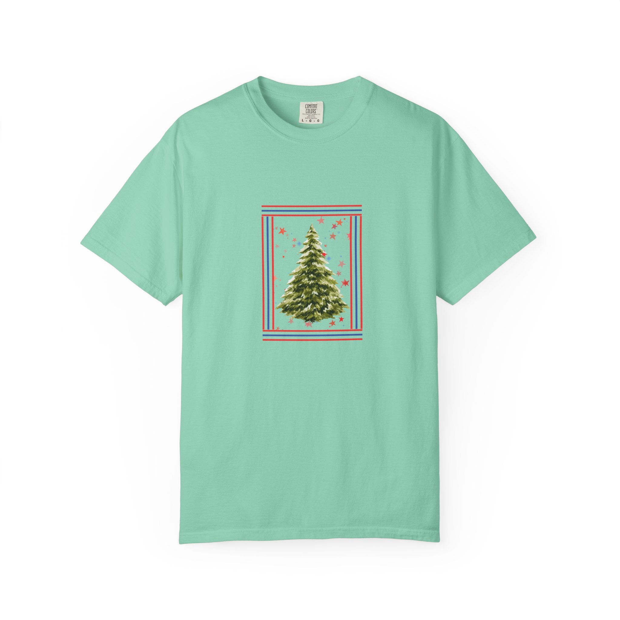 Christmas Tree Graphic T-Shirt | Unisex | 100% Cotton | American Pride Spirit