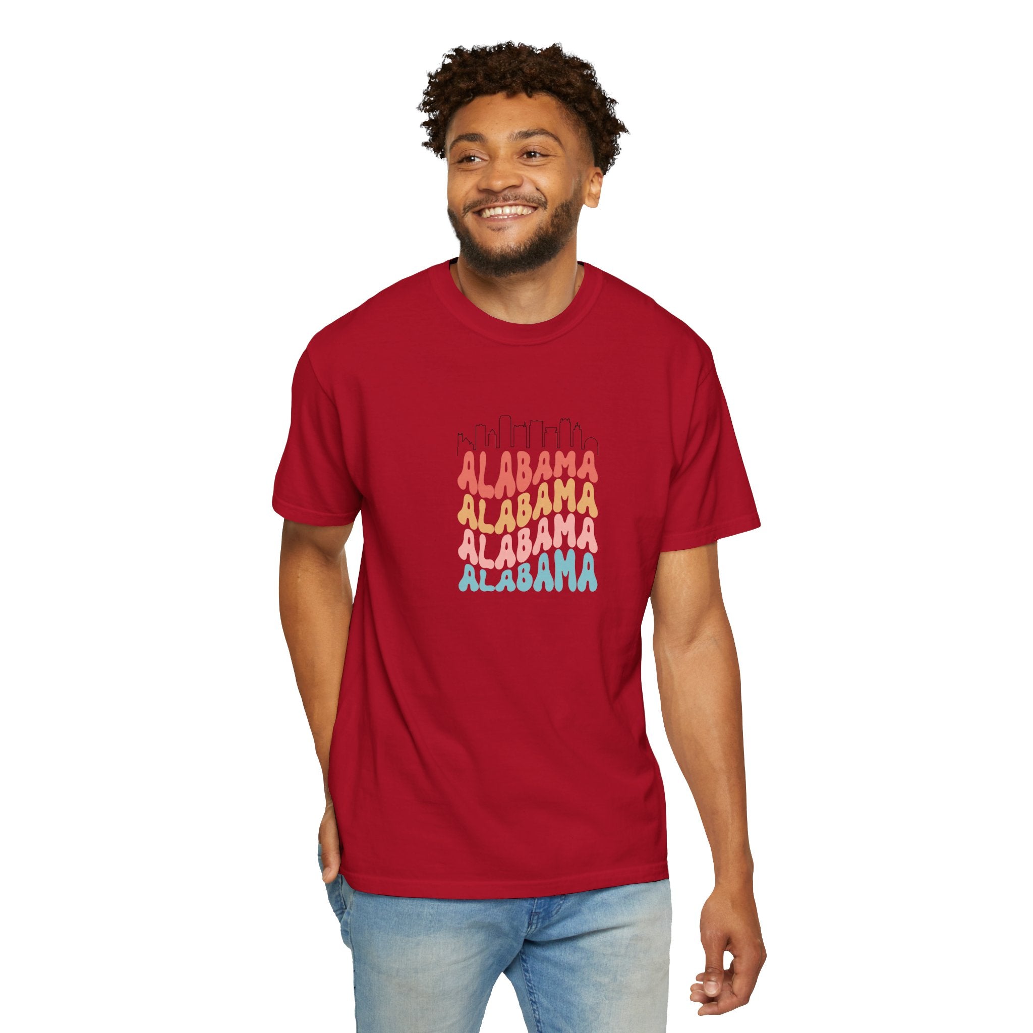 Alabama Designer Skyline T-Shirt | Unisex  | 100% Cotton | American Pride Spirit