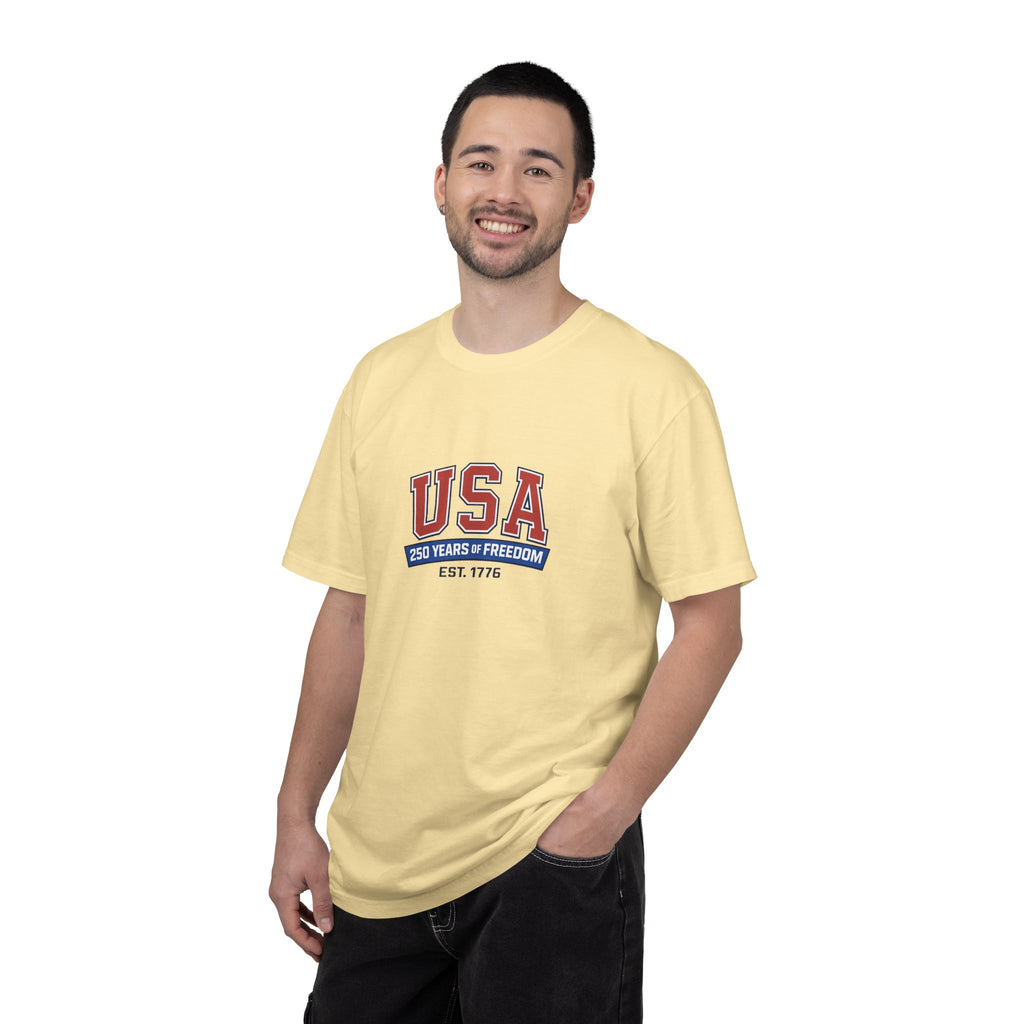 USA 250 Years of Freedom T-Shirt | Unisex | 100% Cotton | American Pride Spirit