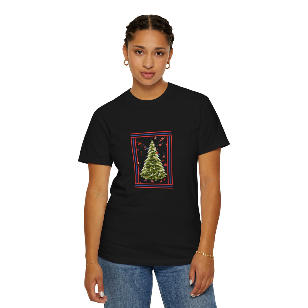 Christmas Tree Graphic T-Shirt | Unisex | 100% Cotton | American Pride Spirit