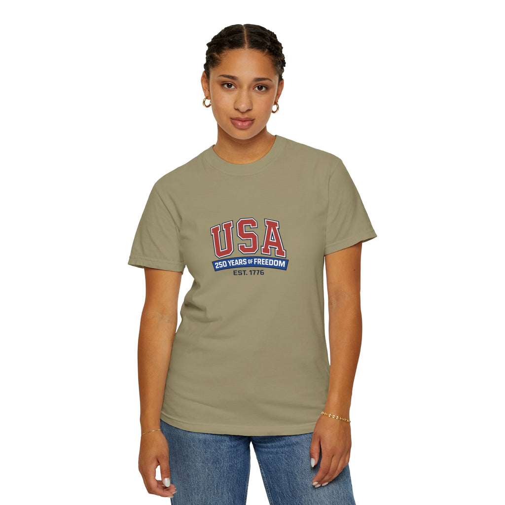 USA 250 Years of Freedom T-Shirt | Unisex | 100% Cotton | American Pride Spirit