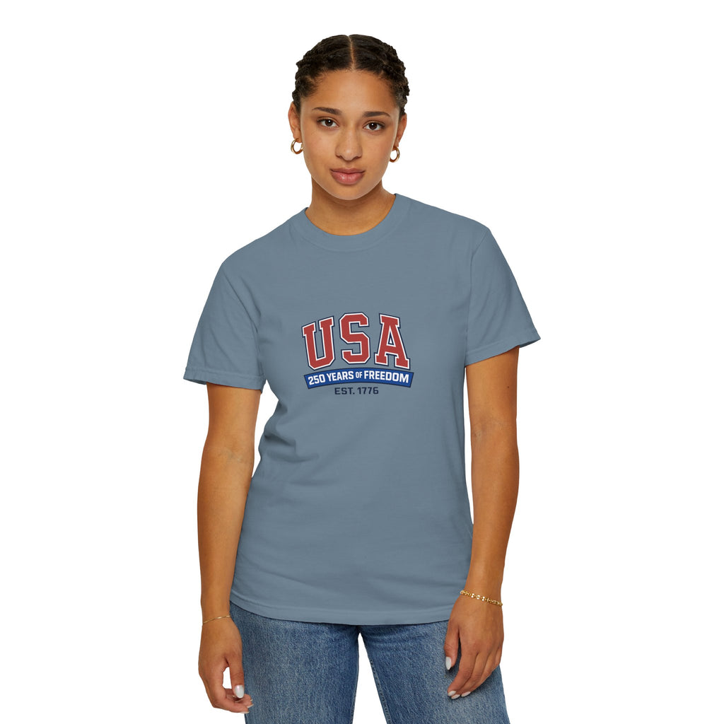 USA 250 Years of Freedom T-Shirt | Unisex | 100% Cotton | American Pride Spirit