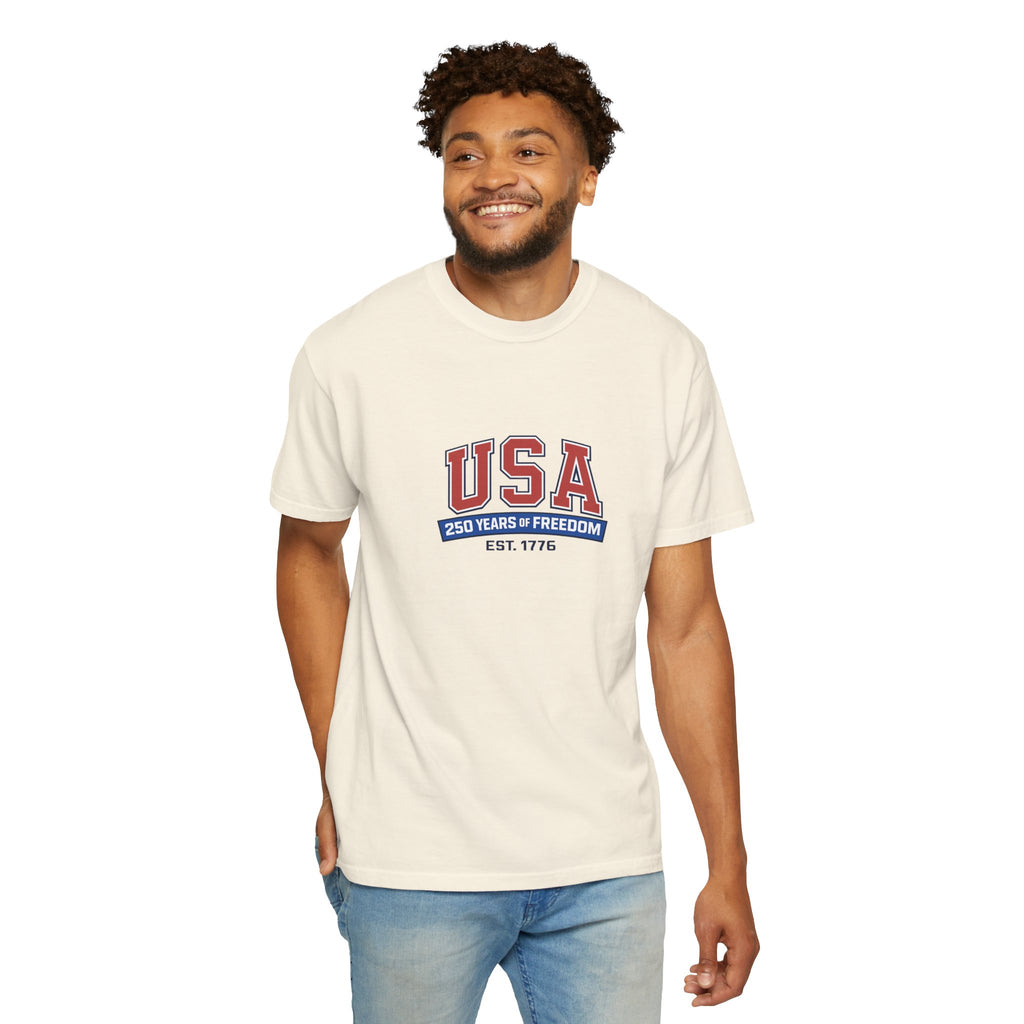 USA 250 Years of Freedom T-Shirt | Unisex | 100% Cotton | American Pride Spirit