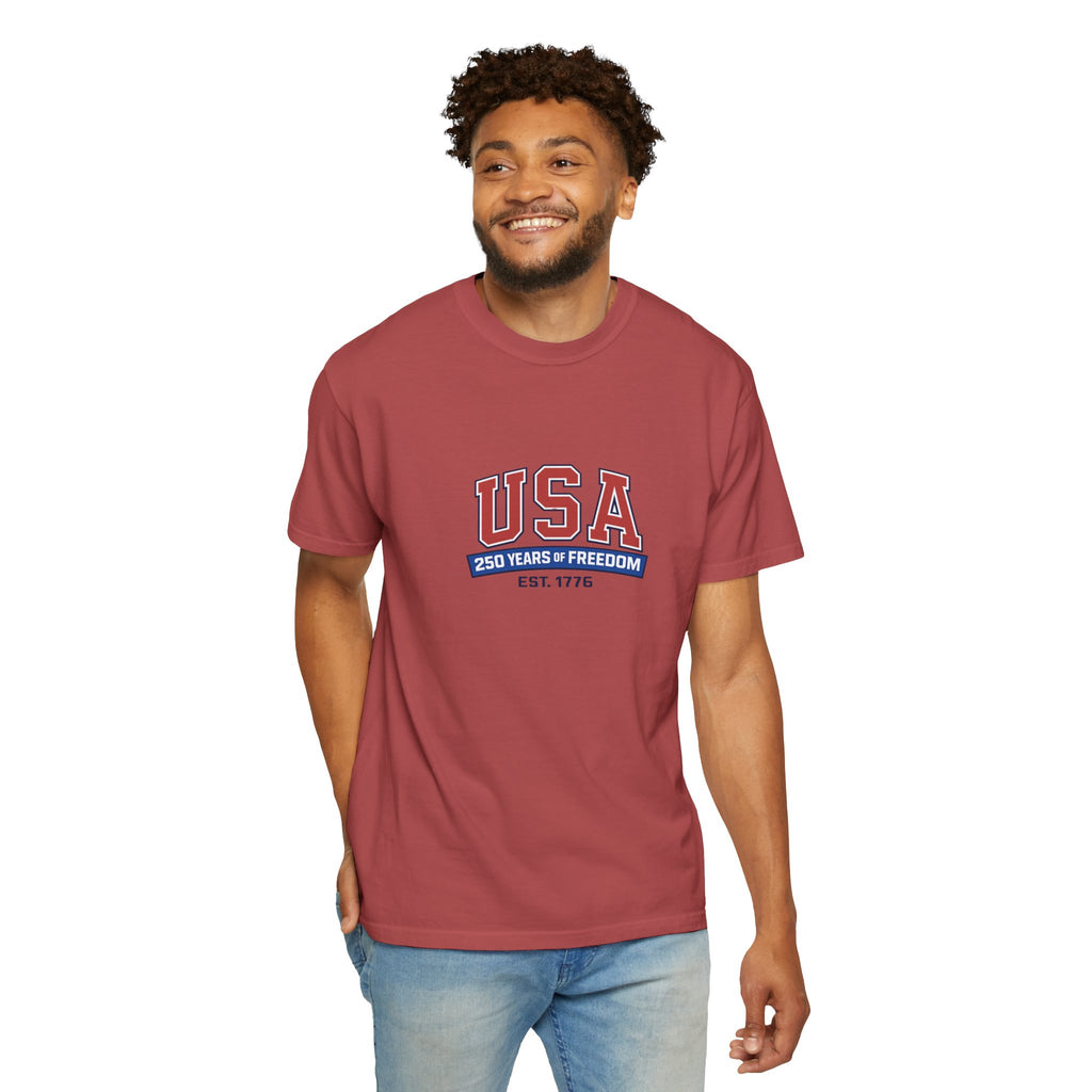 USA 250 Years of Freedom T-Shirt | Unisex | 100% Cotton | American Pride Spirit