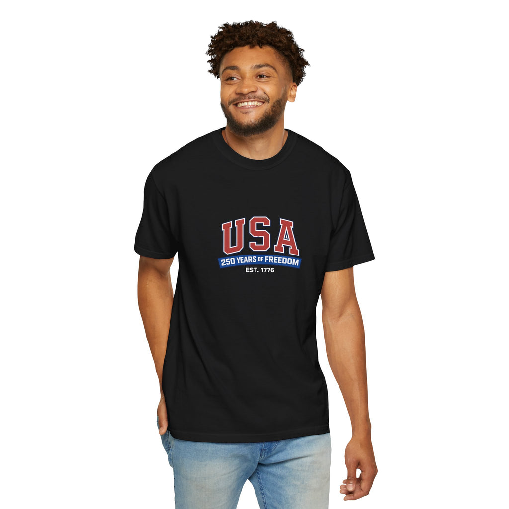 USA 250 Years of Freedom T-Shirt | Unisex | 100% Cotton | American Pride Spirit