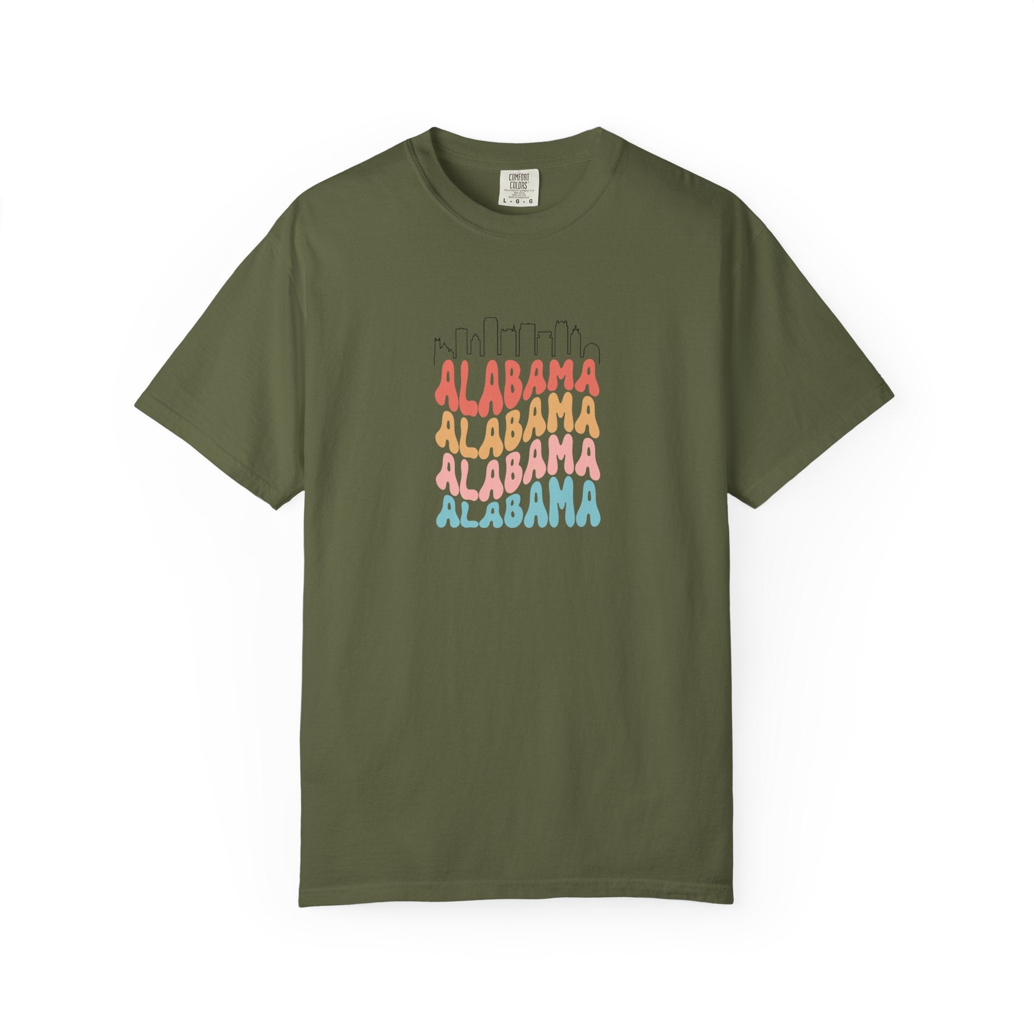 Alabama Designer Skyline T-Shirt | Unisex  | 100% Cotton | American Pride Spirit