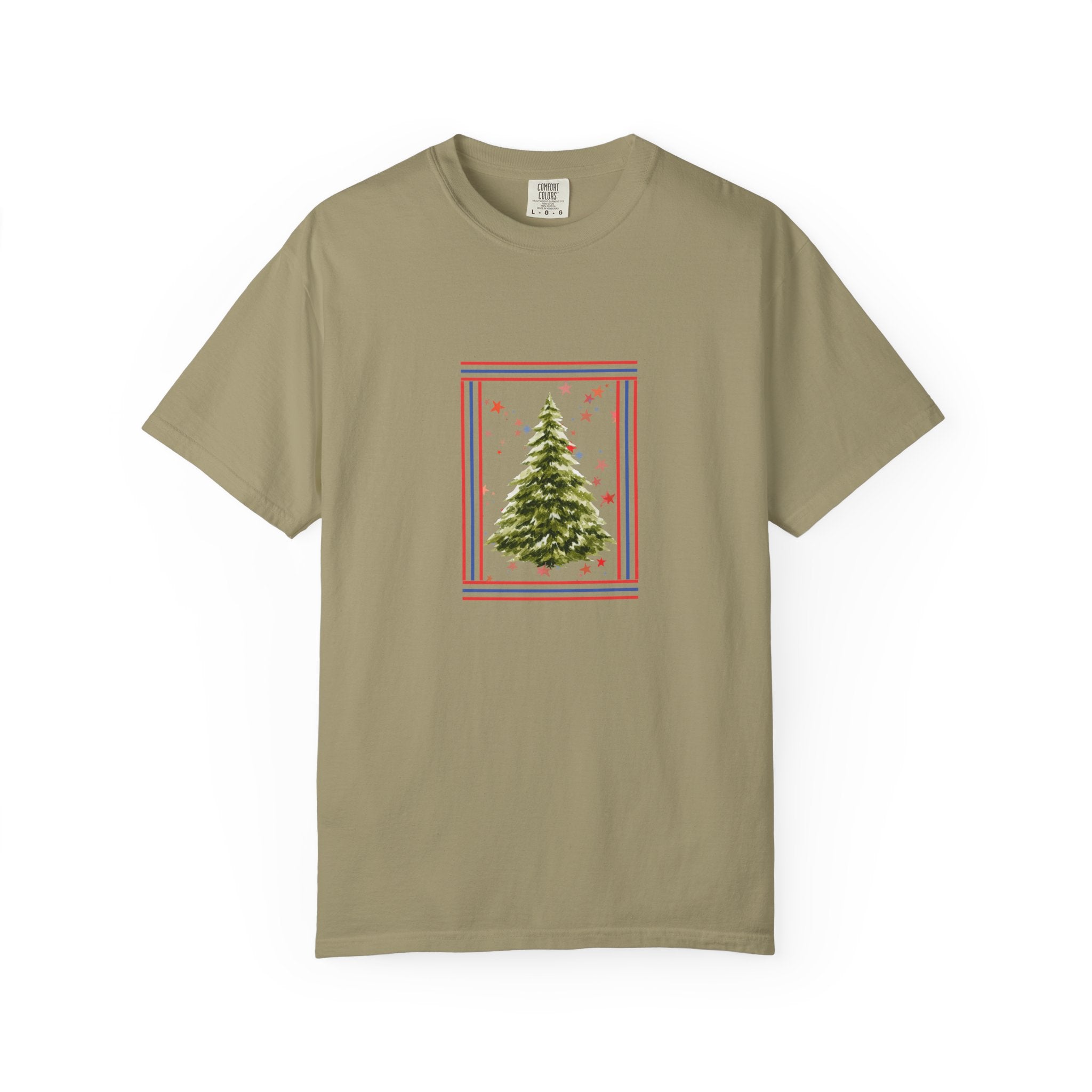 Christmas Tree Graphic T-Shirt | Unisex | 100% Cotton | American Pride Spirit
