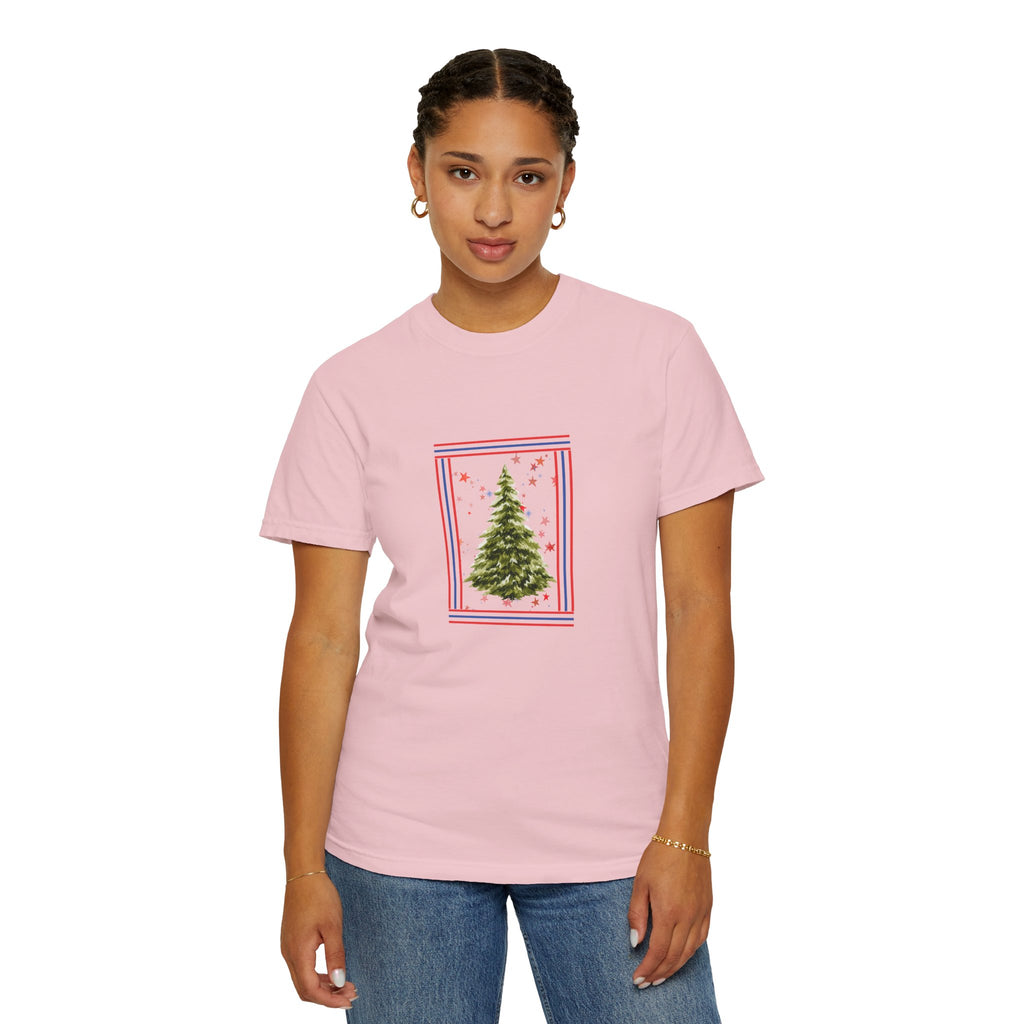 Christmas Tree Graphic T-Shirt | Unisex | 100% Cotton | American Pride Spirit