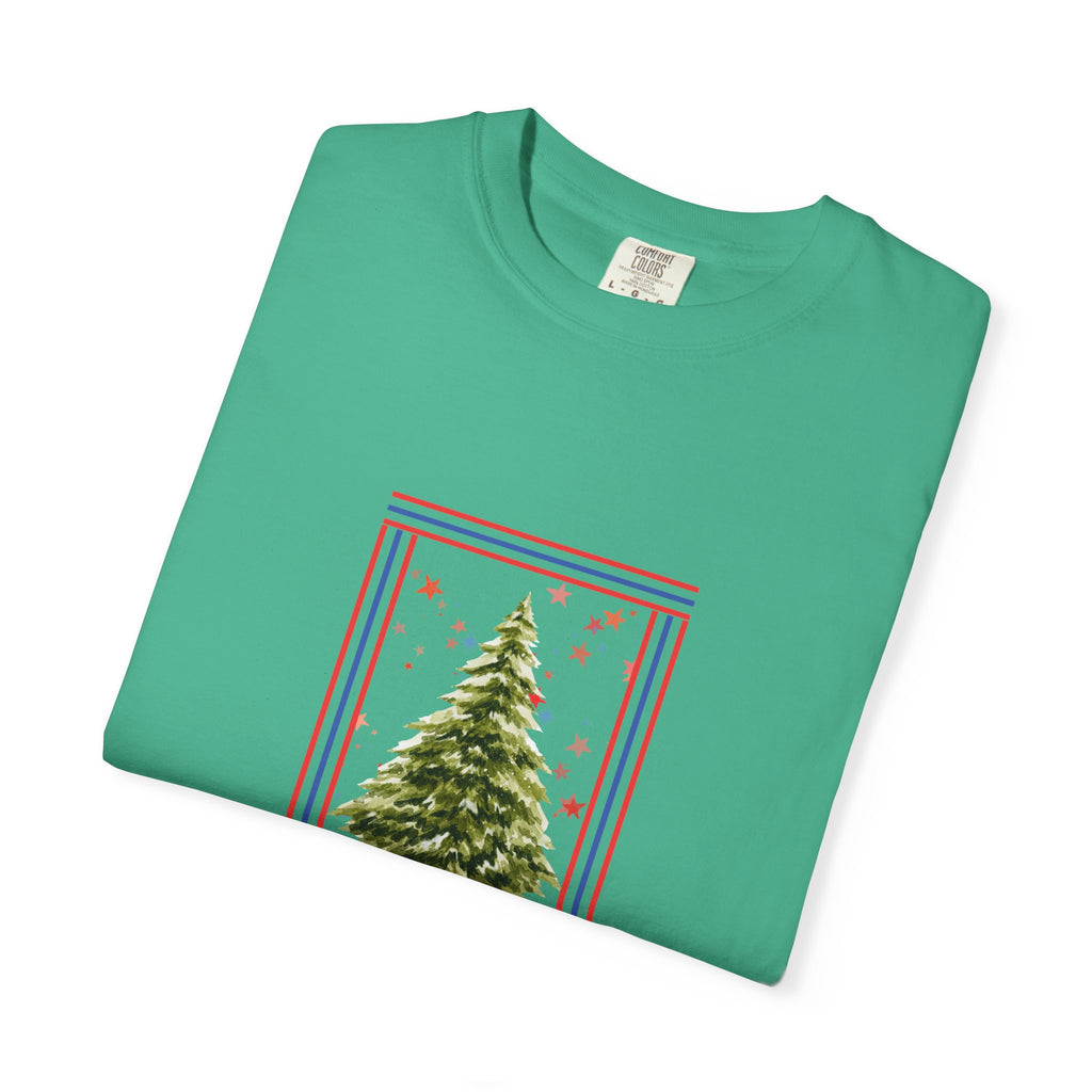 Christmas Tree Graphic T-Shirt | Unisex | 100% Cotton | American Pride Spirit
