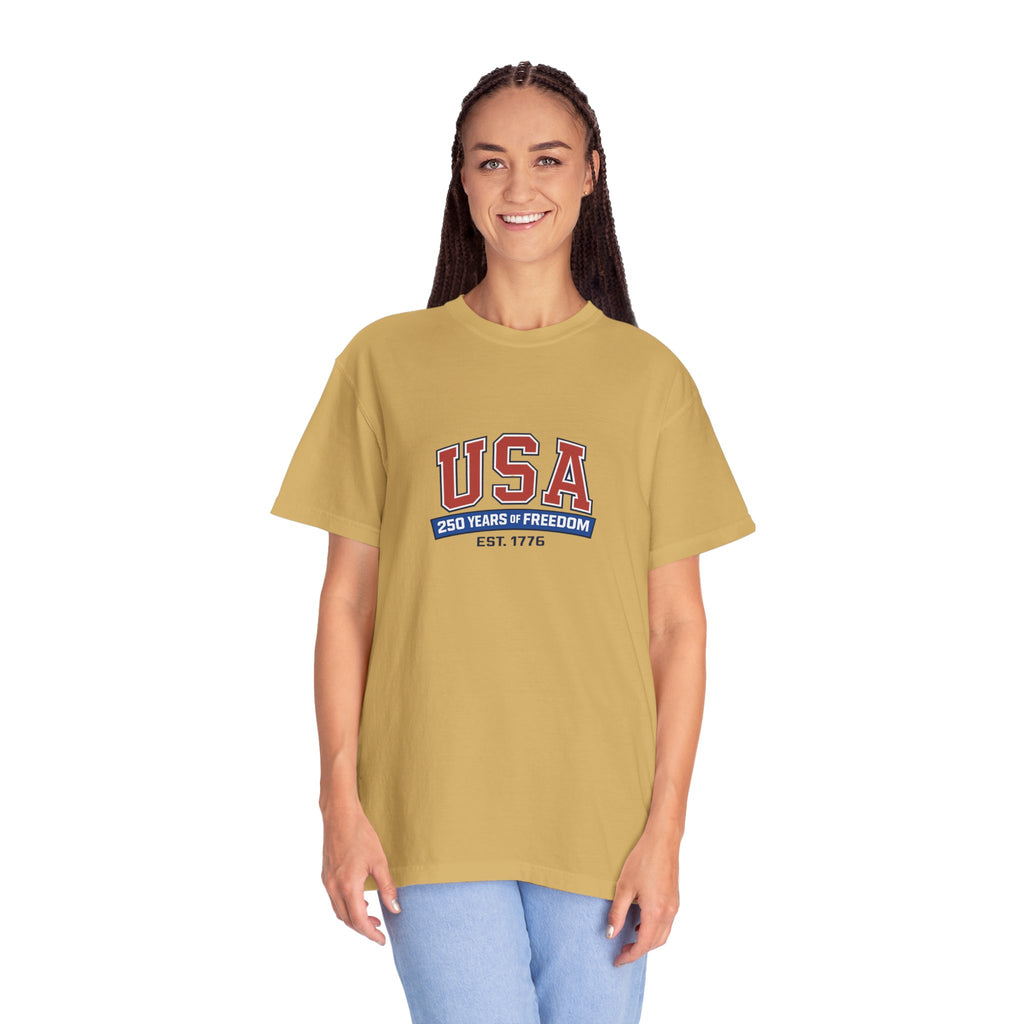 USA 250 Years of Freedom T-Shirt | Unisex | 100% Cotton | American Pride Spirit