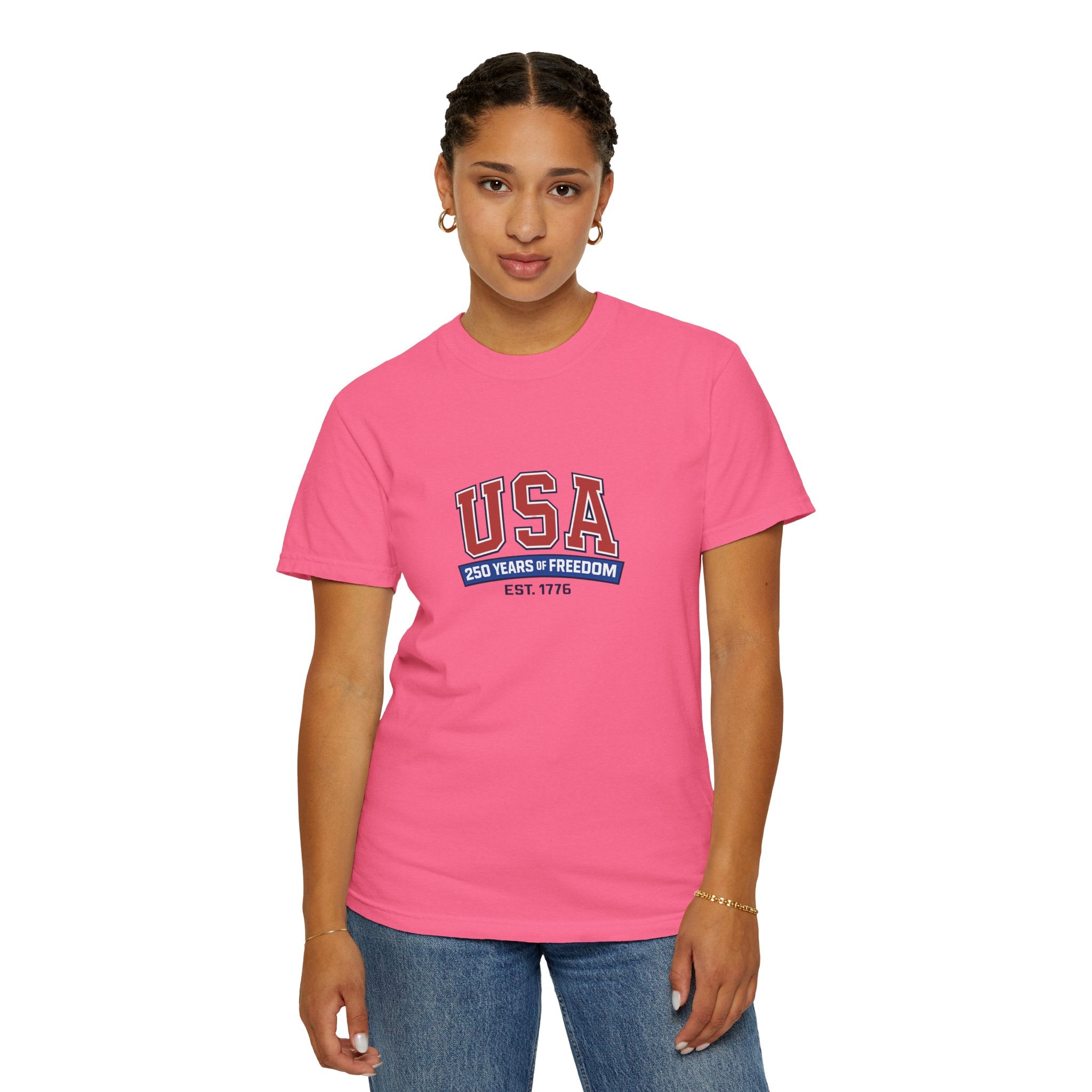 USA 250 Years of Freedom T-Shirt | Unisex | 100% Cotton | American Pride Spirit