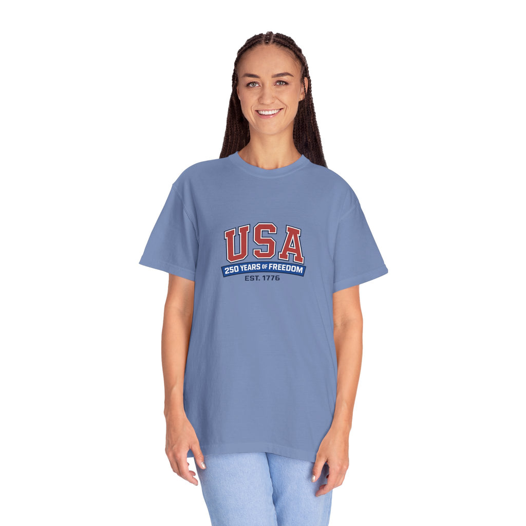 USA 250 Years of Freedom T-Shirt | Unisex | 100% Cotton | American Pride Spirit