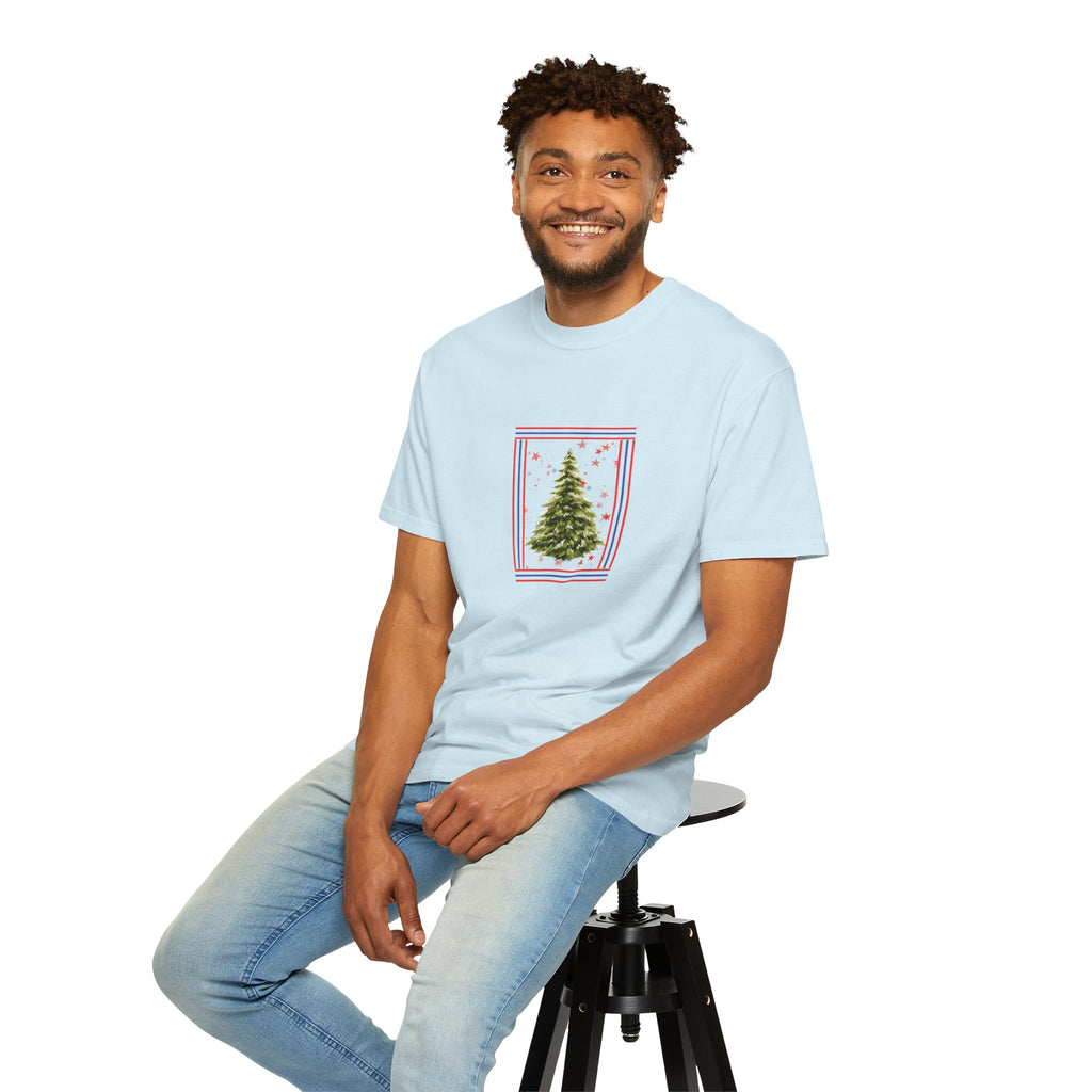 Christmas Tree Graphic T-Shirt | Unisex | 100% Cotton | American Pride Spirit