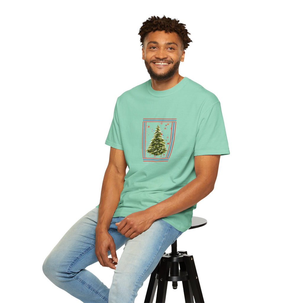 Christmas Tree Graphic T-Shirt | Unisex | 100% Cotton | American Pride Spirit