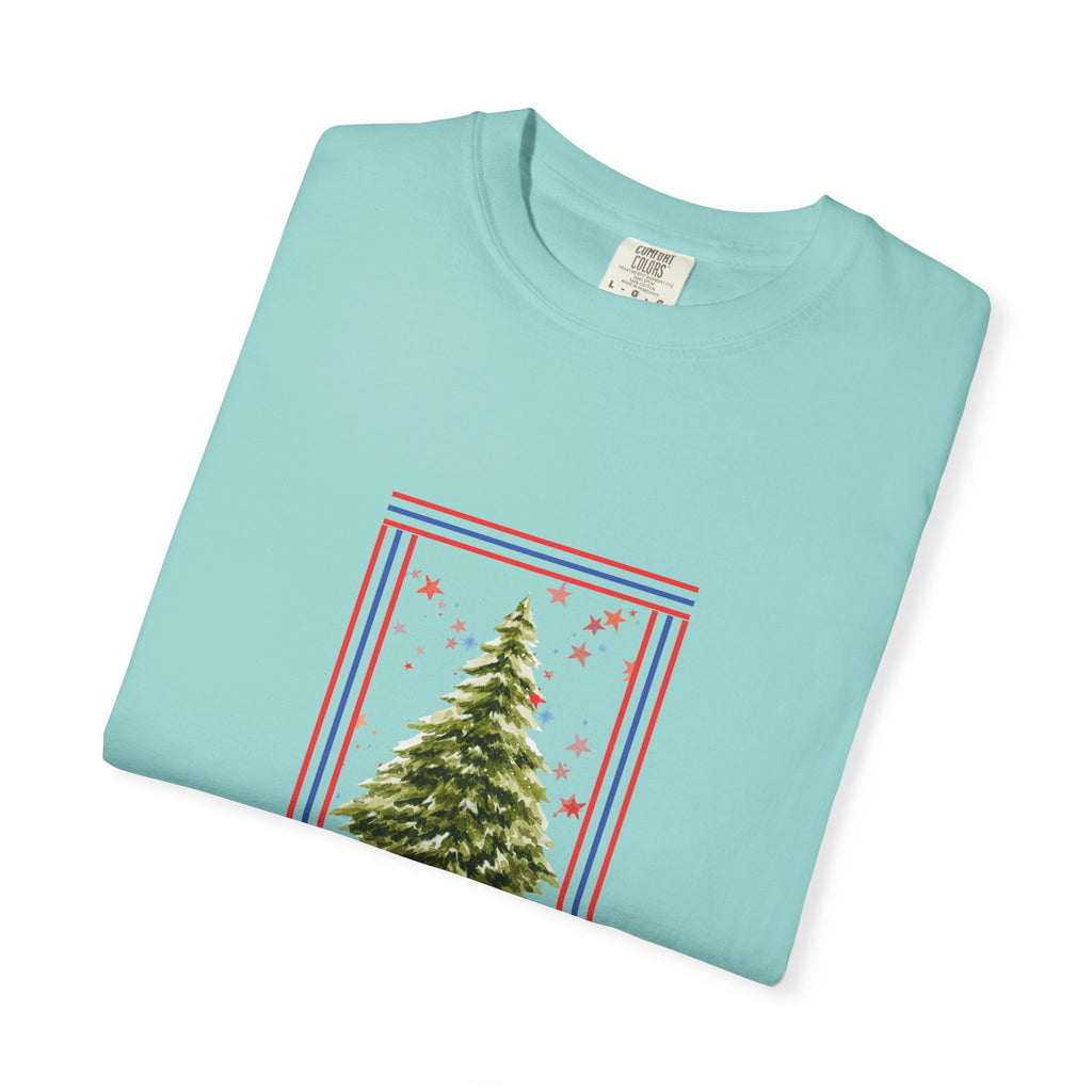 Christmas Tree Graphic T-Shirt | Unisex | 100% Cotton | American Pride Spirit