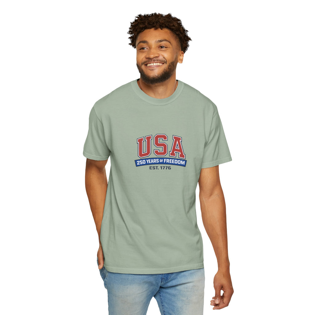 USA 250 Years of Freedom T-Shirt | Unisex | 100% Cotton | American Pride Spirit