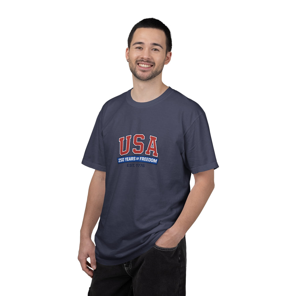 USA 250 Years of Freedom T-Shirt | Unisex | 100% Cotton | American Pride Spirit