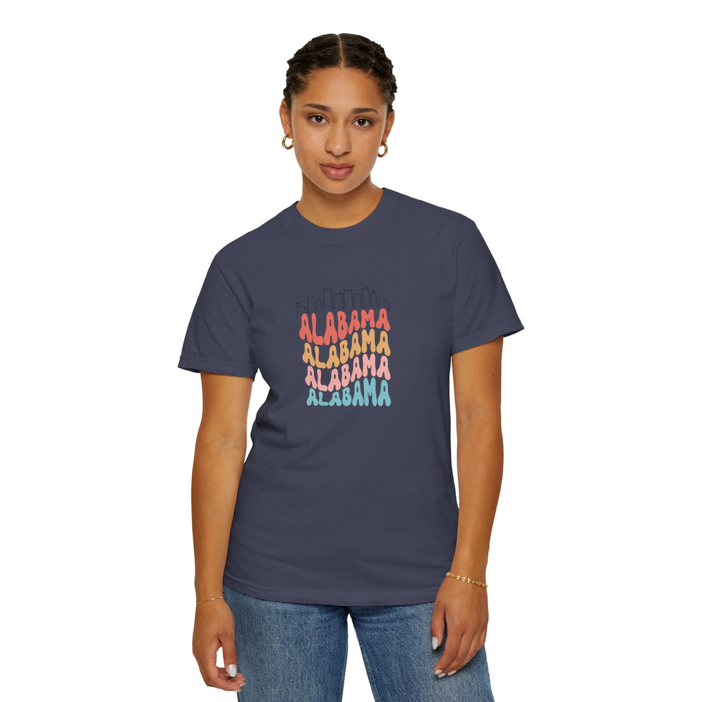 Alabama Designer Skyline T-Shirt | Unisex  | 100% Cotton | American Pride Spirit
