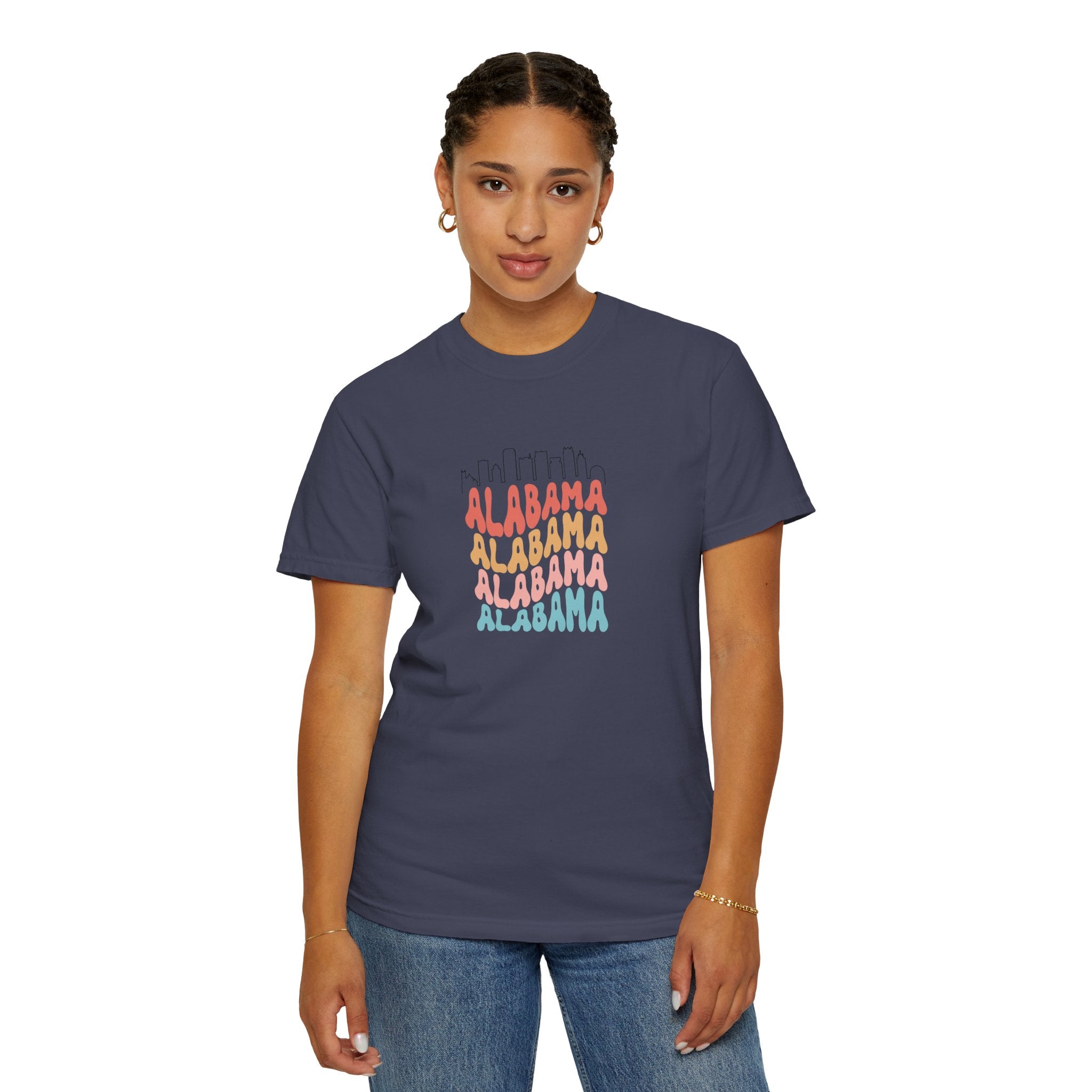 Alabama Designer Skyline T-Shirt | Unisex  | 100% Cotton | American Pride Spirit