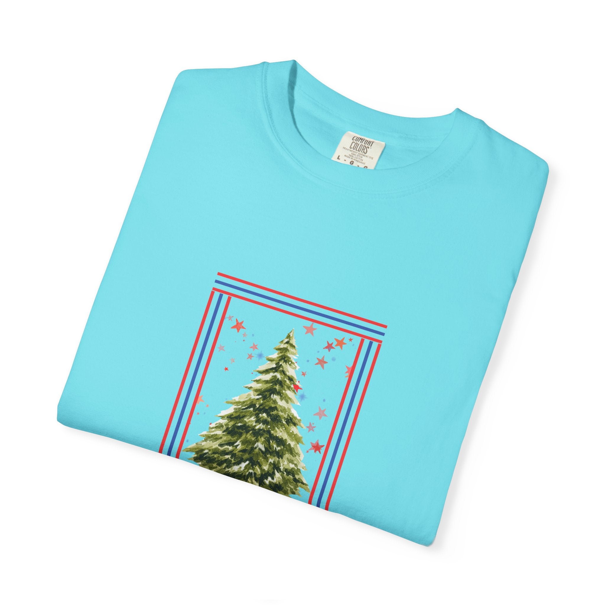 Christmas Tree Graphic T-Shirt | Unisex | 100% Cotton | American Pride Spirit