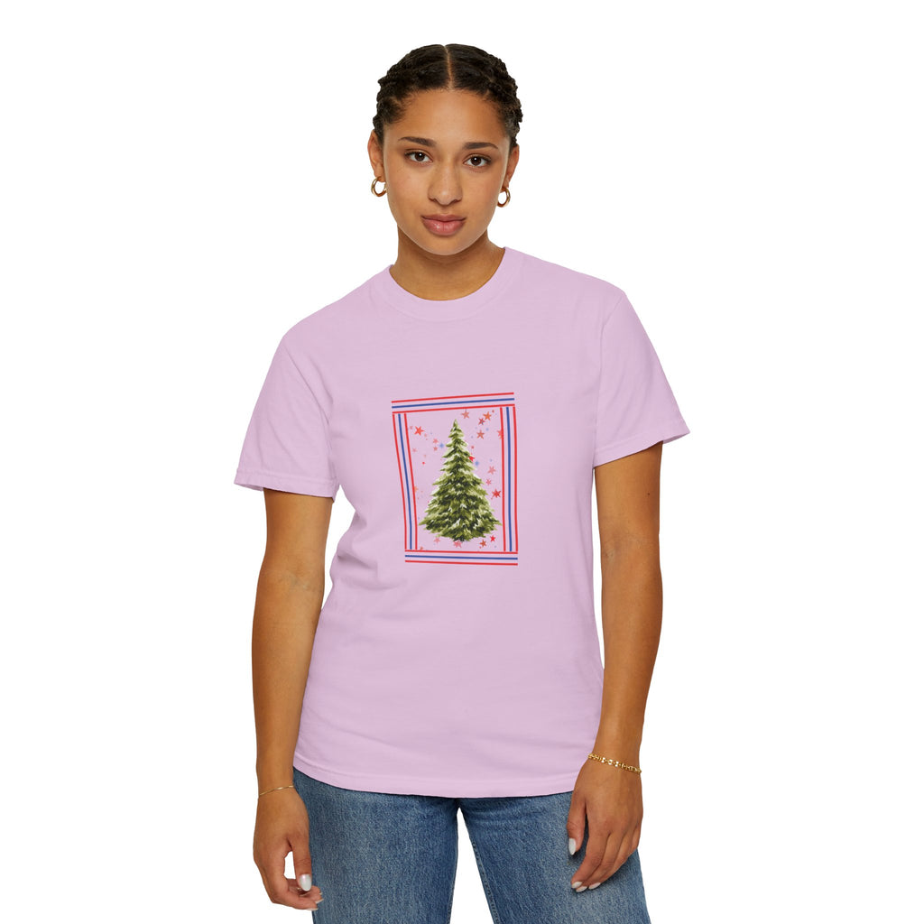 Christmas Tree Graphic T-Shirt | Unisex | 100% Cotton | American Pride Spirit