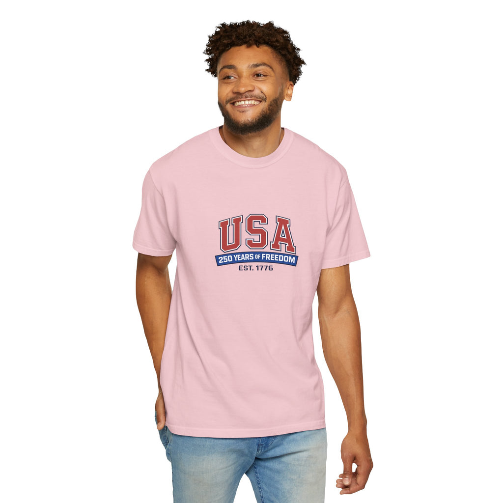 USA 250 Years of Freedom T-Shirt | Unisex | 100% Cotton | American Pride Spirit